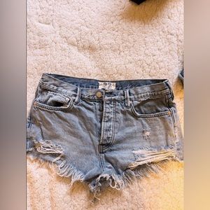 Free people light blue jean shorts